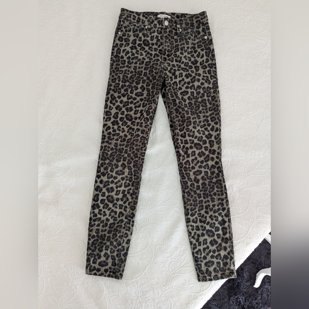 Good American. Leopard denim. Good waist drop. 27/4